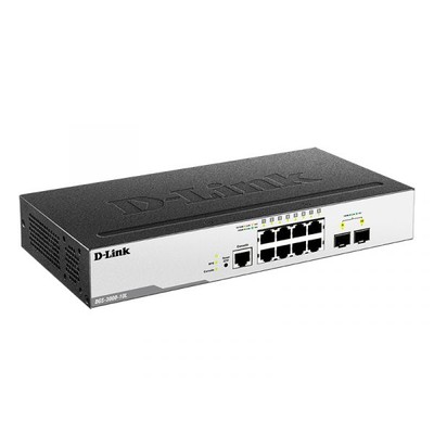 Коммутатор D-Link DGS-3000-10L Managed L2, Rack mountable, 8 port *1Gbps (RJ45), 2 port * SFP, Power supply type Redundant