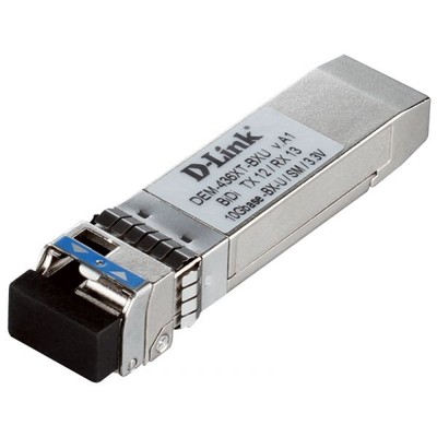 Модуль D-LINK DEM-436XT-BXU WDM трансивер SFP+ с 1 портом 10GBase-ER (Tx:1270 нм, Rx:1330 нм) для одномодового оптического кабеля (до 40 км)