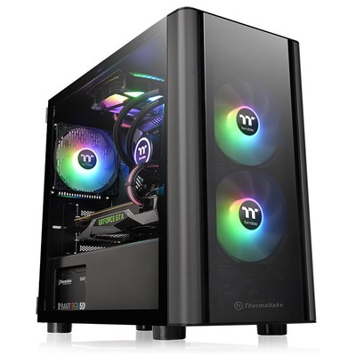 Корпус Thermaltake V150 TG Black  2*3.5, 3*2.5int, 1x120mm fan, 1*USB3, 2USB2 CA-1R1-00S1WN-00