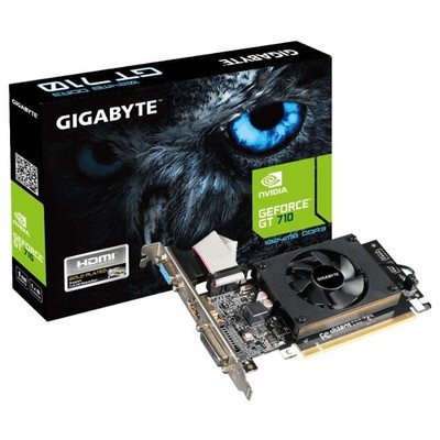 Видеокарта GigaByte GeForce GT710 SILENT Low Profile (GK208/28nm)( GV-N710D5-2GL )