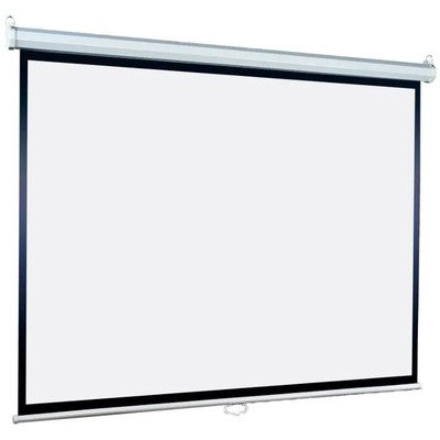 Экран проекционный 203x203 Lumien ECO Picture настеный, корпус белый, черная кайма по периметру, возможность потолочного и настенного крепления