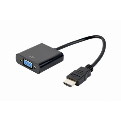 Переходник HDMI - VGA GEMBIRD (A-HDMI-VGA-04), вилка-розетка, длина - 0.2 метра