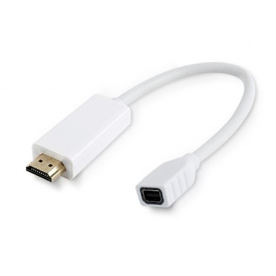 Переходник MiniDisplayPort female - HDMI male adapter cable, white Gembird A-mDPF-HDMIM-001-W