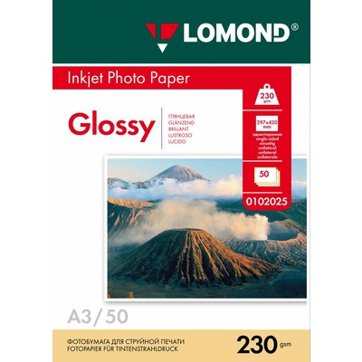 Бумага глянцевая A4 Lomond Photo Paper 230г/м2, 50лист. (0102022)