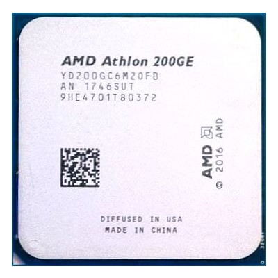 Процессор AMD AM4 Athlon 200GE 3.2GHz, Tray без кулера Radeon™ Vega 3, 2core, 4+1MB (YD200GC6M2OFB)