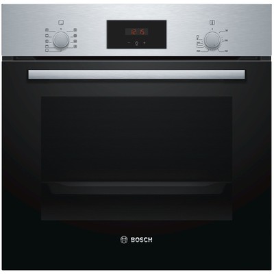 Духовой шкаф Bosch HBF134YS1 (Serie2 / нерж / EcoClean Direct / телескоп / LED-дисплей / 3D-HotAir)