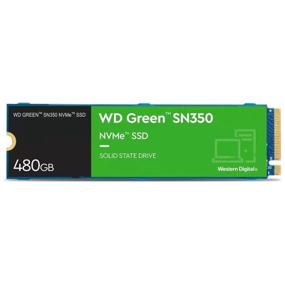 Жесткий диск SSD M.2 480GB WD Green SN350 PCI-E 3.x x4 R2400/W1650 Mb/s WDS480G2G0C 60 TBW