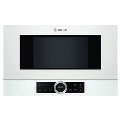 Микроволновая печь встраиваемая Bosch BFR634GW1 (Serie8 / белый / 21л / 900Вт / AutoPilot7)