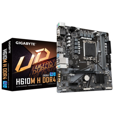 МП <S1700> GIGABYTE H610M H DDR4, 2DDR4,1PCI-E16, 1xPCI-E x1,1M2,4SATA,4USB2, 2USB3, HDMI,VGA