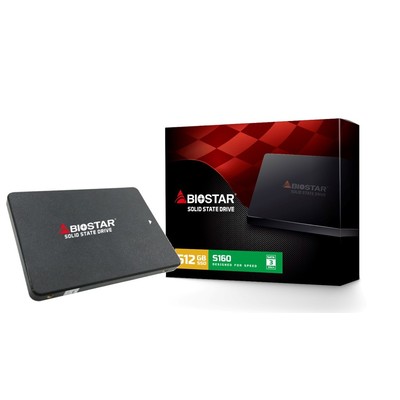 Диск SSD2.5" 512Gb BIOSTAR S160 series , Speed: Read-550Mb/s, Write-510Mb/s, ( SA102S2E35 ) Размер 7 x 69.85 x 100.5 мм.