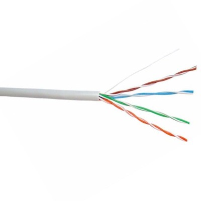 Кабель UTP 4 пары кат.5e ExeGate медь, 24AWG, бухта 305м, серый, PVC, Fluke test