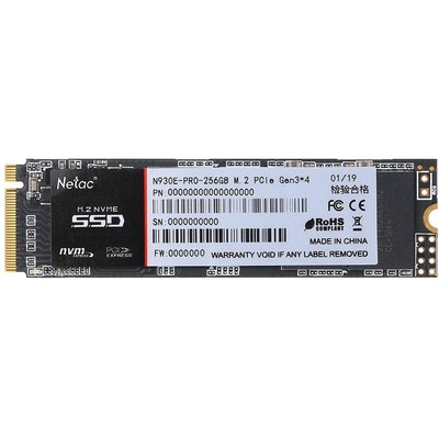 Жесткий диск SSD M.2 256GB Netac N930E Pro R2040/W1270Mb/s PCI-E 3.0 x4 2280 NT01N930E-256G-E4X 150 TBW
