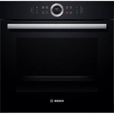 Духовой шкаф Bosch HBG633BB1 (Serie8 / 71 л / до 300 °C / чёрное стекло / Гриль / EcoClean Direct / Таймер EasyClock / A+)