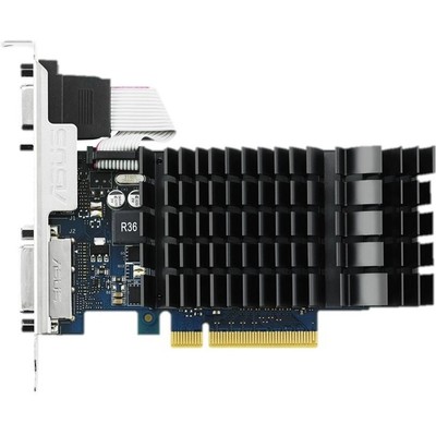 Видеокарта ASUS GeForce GT730 2GB DDR3 (GT730-SL-2GD3-BRK-EVO ) 902(927)/1800MHz  DVI-D, HDMI, DSUB