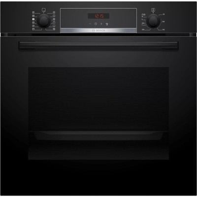 Духовой шкаф с добавлением пара Bosch HRA574BB0 (Serie 4 / 71 л / до 275 °C / Черное стекло / Гриль / A)
