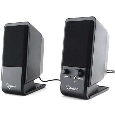 Колонки звуковые 2.0 Gembird SPK-510, черный, 6 Вт, рег. громкости, разъём для наушников, USB-питание