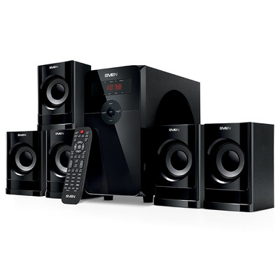 Колонки 5.1 SVEN HT-201 / 80W / Питние 220В / Bluetooth / USB / SD / FM / ПДУ / Корпус - дерево (MDF)