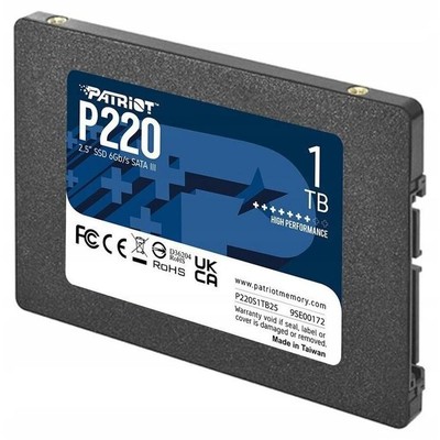 Жесткий диск Patriot  SSD 1024GB P220  R550/W500Mb/s  P220S1TB25 TBW 480TБ