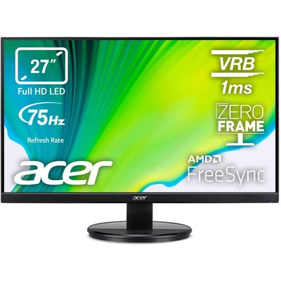 Монитор 27" Acer KB272HLHbi VA/1920x1080/1мс/ 250 кд/м2/178/HDMI/VGA/75Гц