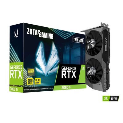 Видеокарта GeForce RTX 3060 Ti Zotac Gaming Twin Edge 8GB (LHR) <ZT-A30610E-10MLHR>