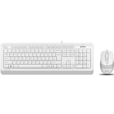 Комплект клавиатура+мышь проводная A4Tech Fstyler F1010, белый/серый