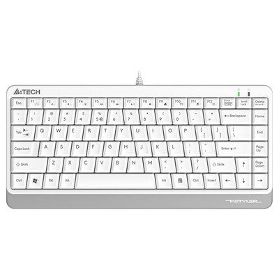 Клавиатура A4Tech Fstyler FKS11, USB, белый/серый