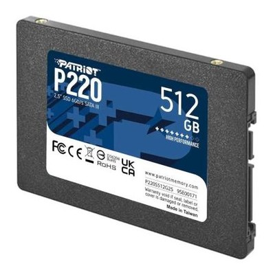 Жесткий диск SSD 256GB Patriot  P220 R550/W490Mb/s P220S256G25 120 TBW