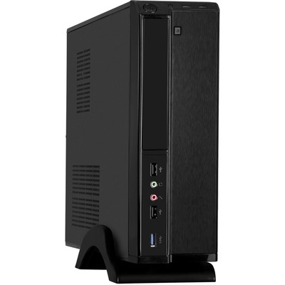 Корпус ExeGate MI-207U-M350 (mini-ITX/mATX,95*285*355mm 1*5.25ext,3*2.5int БП M350 с вент. 8см, 2*USB2,1USB3, аудио, черный) EX288781RUS