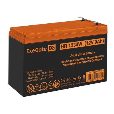 Батарея 12V/ 9,0Ah ExeGate HR1234W EX285953RUS