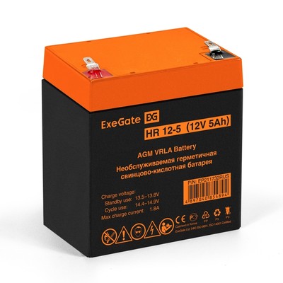 Батарея 12V/ 5,0Ah ExeGate HR 12-5 1221W EP211732RUS