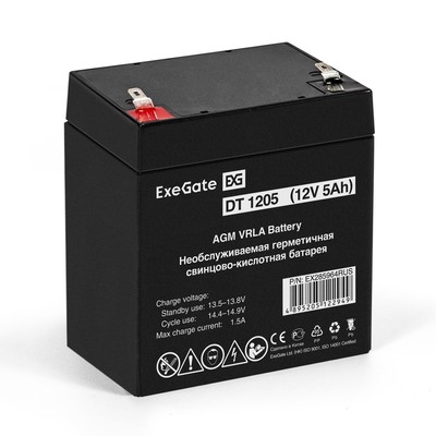 Батарея 12V/ 5,0Ah ExeGate DT 1205 EX285964RUS клеммы F1