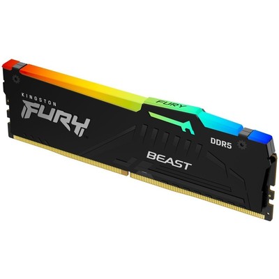 Память DDR5 32Gb 5600Mhz Kingston FURY Beast Black RGB KF556C40BBA-32