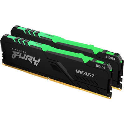 Память DDR4 32GB (2x16Gb KIT) 3200Mhz Kingston FURY Beast RGB KF432C16BB2AK2/32