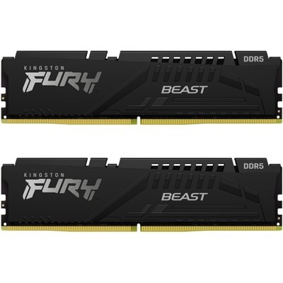 Память DDR5 64Gb (2x32Gb KIT) 5600Mhz Kingston FURY Beast Black RGB KF556C40BBAK2-64