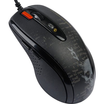 мышь A4Tech V-Track F5 черный/рисунок оптическая (3000dpi) USB (6but)