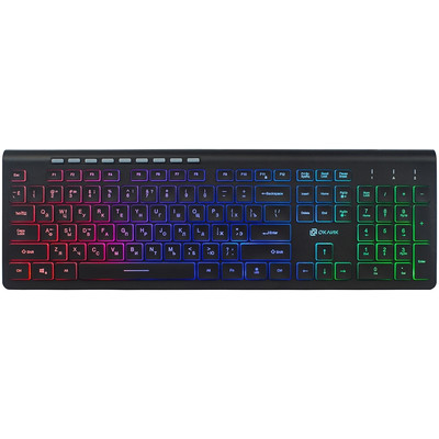 Клавиатура Oklick 490ML, LED, Slim, USB, 1.5м.