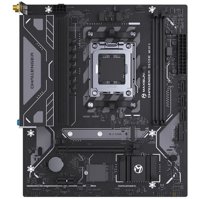 МП <AM5> MAXSUN MS-Challenger B650M WIFI,батарея CR2032 не установлена 2DDR5,1PCIe16,1PCIe1, 1M2, 4SATA,4USB2, 4USB3,DP, HDMI
