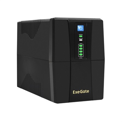 ИБП ExeGate Power Back BNB-850.LED.AVR.2SH.RJ  (850VA/480W) 2 Schuko