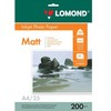 Бумага матовая двусторонняя A4 Lomond Photo Paper 200г/м2, 25лист. (0102052)