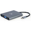 Док-станция Cablexpert (A-CM-COMBO6-01) USB Type-C (HUB USB 3.1, HDMI, VGA, PD, Card Reader, 3.5 mm) space grey